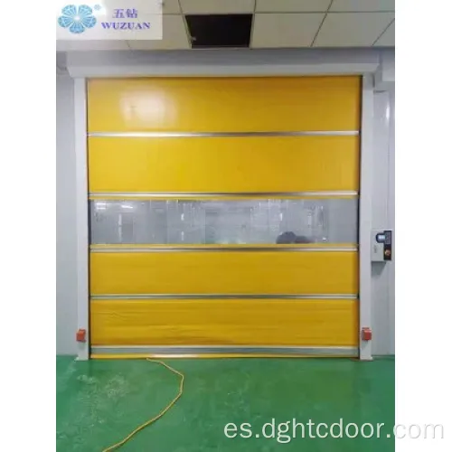 Puerta de rodillo de PVC rápido para la sala de limpieza del almacén